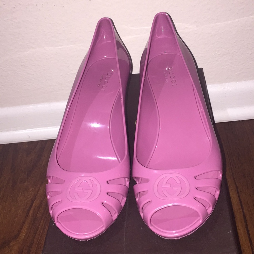 💕 Gucci Rose Jelly (Rubber) Sandals 💕 Size 37